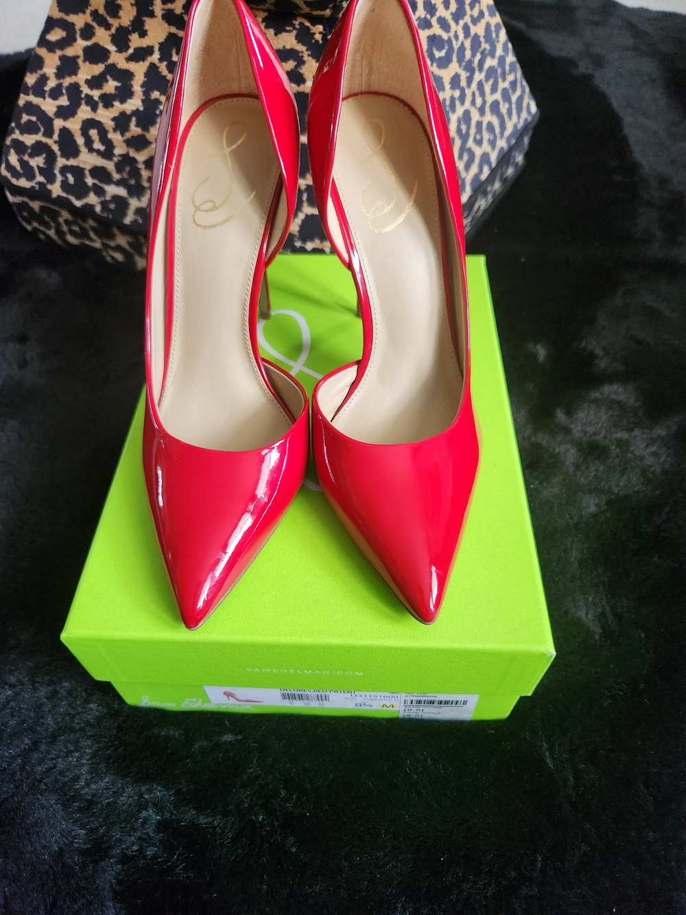 Sam Edelman, Delores Red Patent Pointed Toe Stilettos